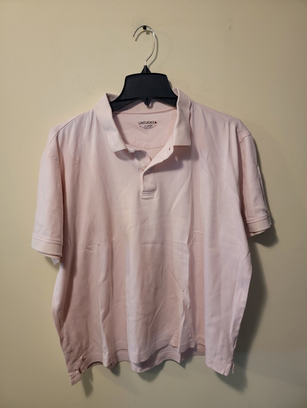 Untuckit Mens Polo Sz XL Pink